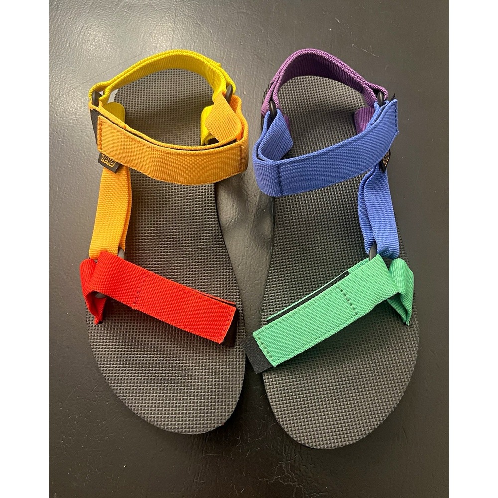 Teva Original Universal Pride Rainbow Outdoor Sandals Mens 10 MultiColor 1131412